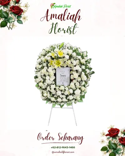 Krans Bunga Duka Cita di Cakung Timur